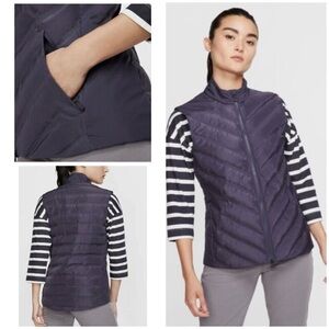 Nike Aeroloft Repel Gilet Zip Chevron Dark Gray Purple Puffer Puff Vest Jacket M